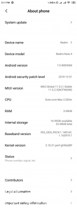Xiaomi Redmi Note 4X Mobile Phone (Used)